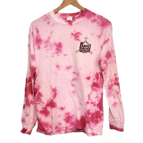 Panic At The Disco Pray for the Wicked Tour Graphic Tie Dye Long Sleeve T-Shirt - Picture 1 of 6